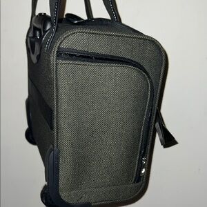 London Fog Dark Green Manchester Collection Underseat Bag with Durable Fabric